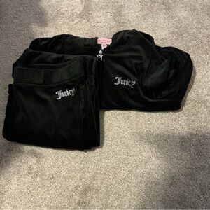 Juicy Couture Black Velour Set